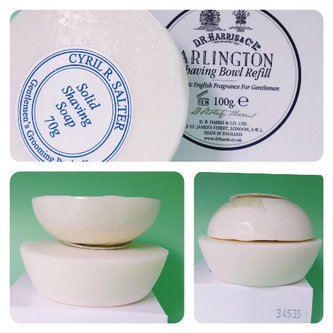 DR Harris Arlington refil 100 g i Cyril R. Salter refil 70 g